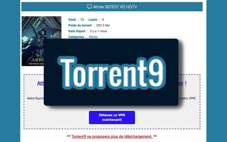 Torrent9: available under a new address in 2019 – 2020